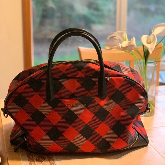 Vera Bradley Handbags - Vera Bradley Buffalo Check Duffle Travel Bag